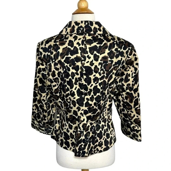 Grace Elements women's 10 leopard print trendy blazer Chic Regency Classic - Picture 5 of 6